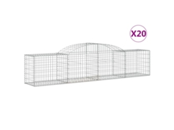 Gabion Basket, Gabion Baskets Vidaxl Prateado Ferro (300 X 50 X 60/80 Cm)