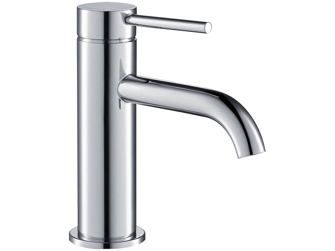 Kibath Torneira Monocomando Para Lavatório Zuñi Com Acabamento Cromado Brilhante Em Latão