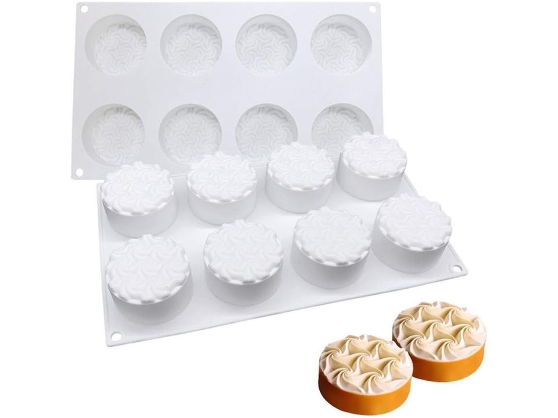 Molde De Silicona Para Pasteles Redondo 3d, Molde Diy Para Mousse, Repostería Y Postres, Antiadherente, Resistente Al Calor