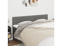 Vidaxl Cabeceiras Cinzento-escuro 160x5x78/88 Cm Tecido