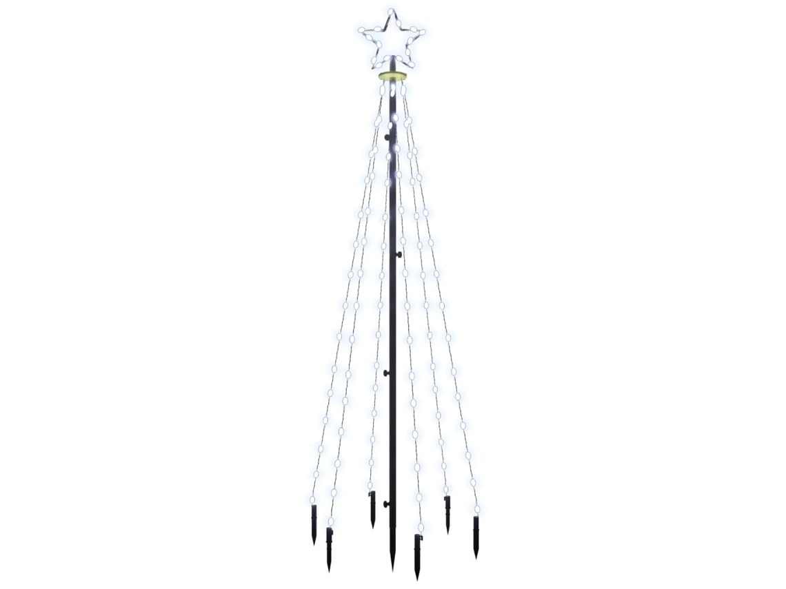 Árvore de natal com espigão VIDAXL Branco