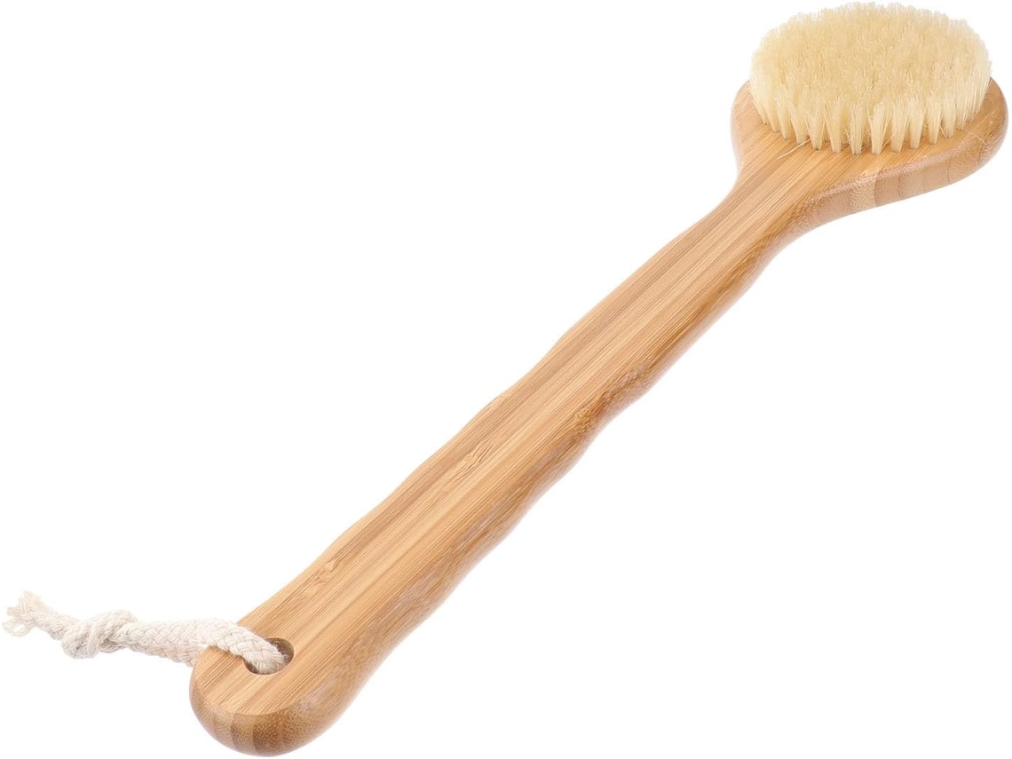 Escova De Banho Com Cabo Longo, Escova De Spa Para As Costas Com Cerdas Javali, Esfoliante Corporal