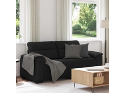 Vidaxl Sofá De 2 Lugares Tecido 180x81x84 Cm Preto