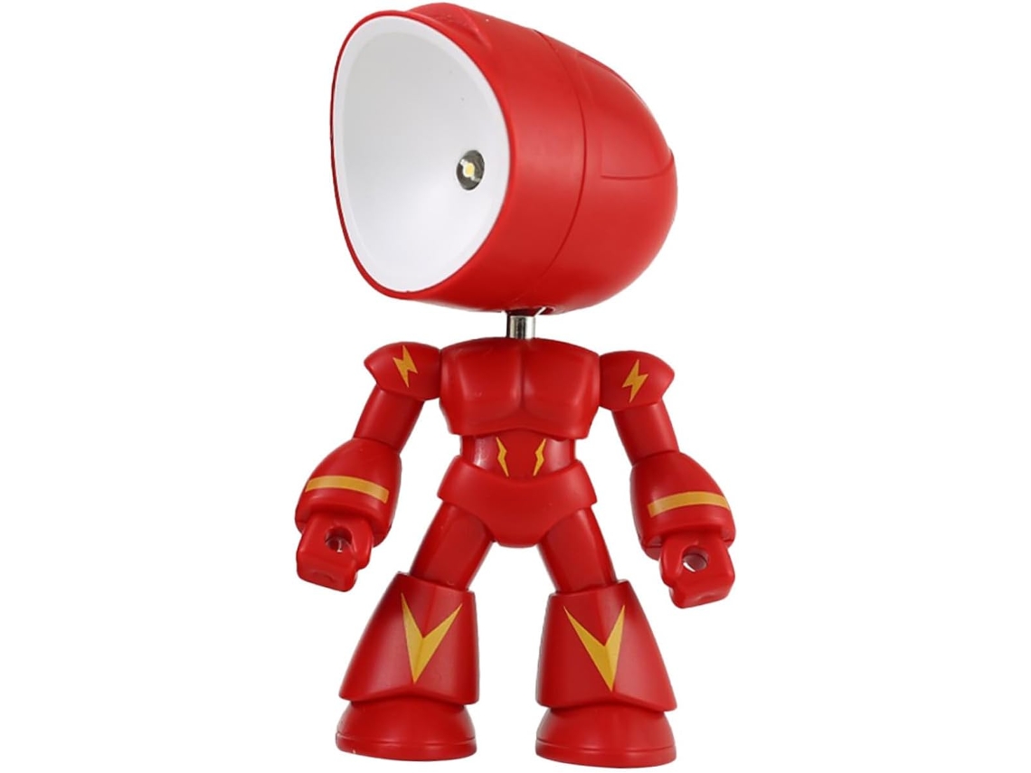 Luminária Noturna Robótica De Led Valiclud, Em Pvc Vermelho,