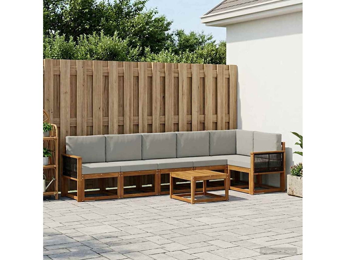 Vidaxl Conjunto De Sofás Para Exterior 7 Unid. Poliéster