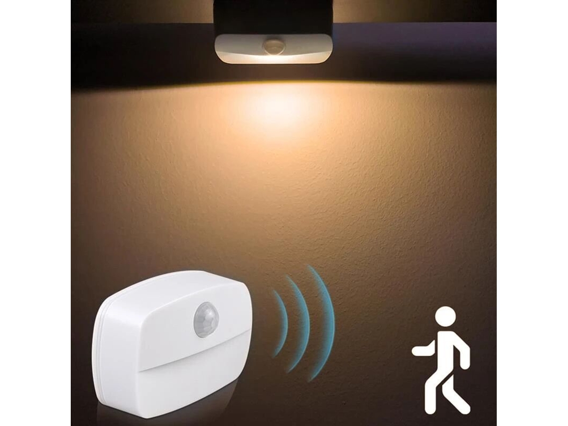 Luminária Noturna Led Sem Fio com Sensor de Movimento para Corredor, Guarda, Roupa, Escadas, Quarto, Econômica BRILVIBERA (luz Branca)