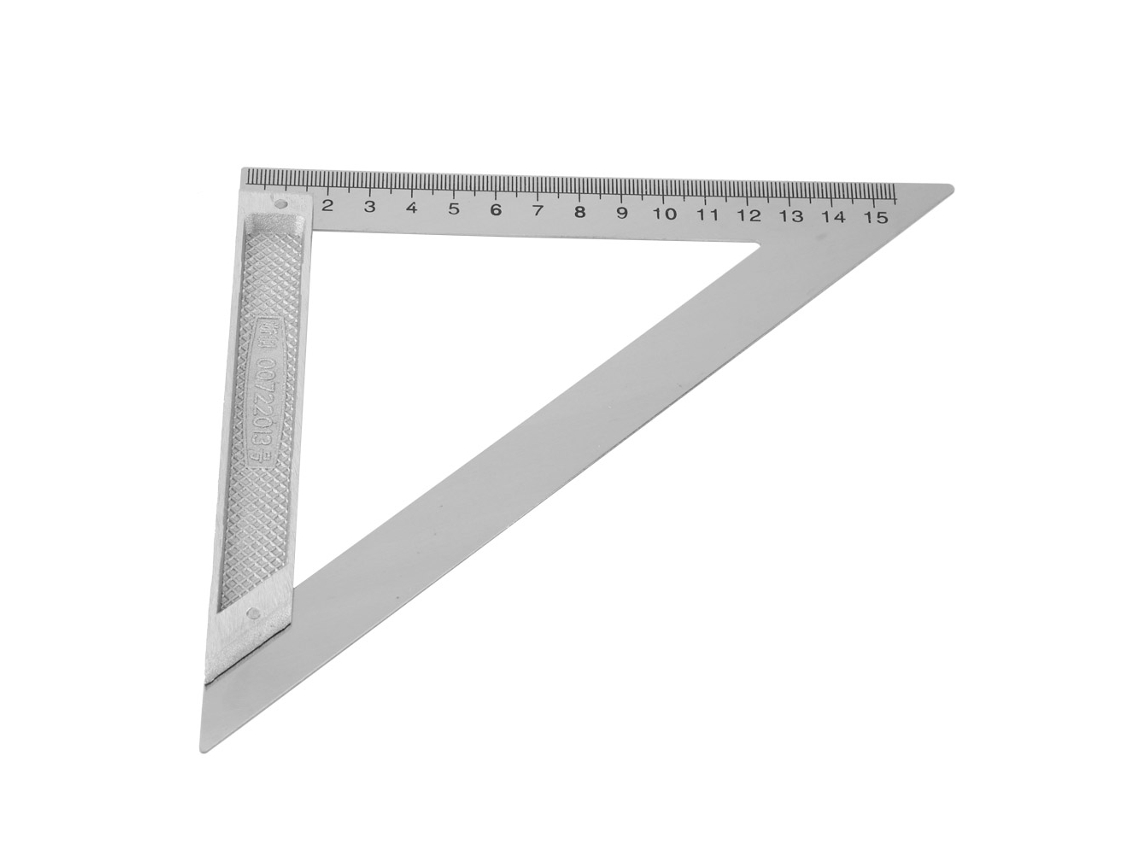 Régua Triangular De Alumínio 90 Graus 15cm Medidor De Ângulo Horizontal 5.9in