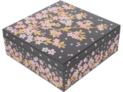 Marmita Japonesa Kichvoe Bento, Grande Capacidade, Design De Flor Cerejeira, Plástico Seguro, Ideal Para Reuniões
