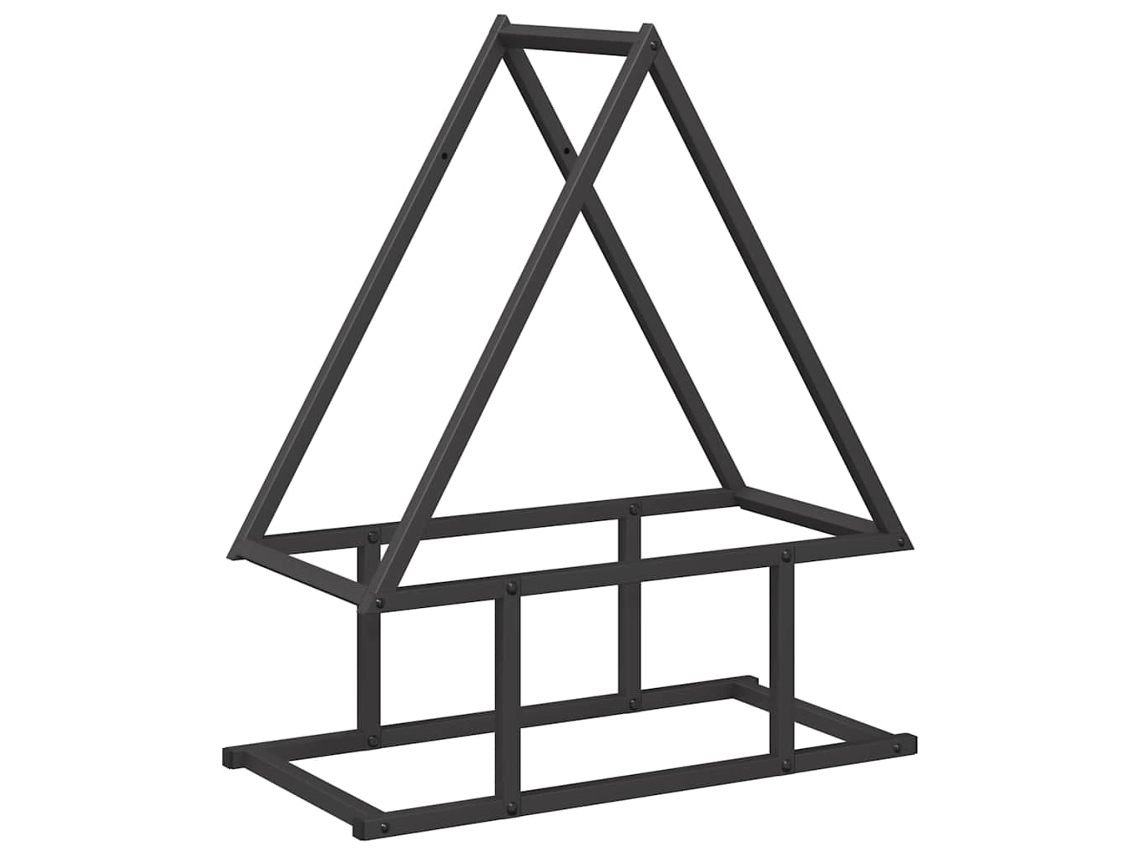 Firewood Rack, Firewood Racks Vidaxl Preto Aço (50 X 25 X 60 Cm)