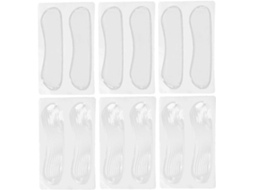 Palmilhas De Gel Femininas Para Salto Alto, Protetor De Calcanhar Silicone, Invisíveis E Grossas, 6 Pares Para Dança