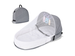 Lit De Voyage Flexível E Portátil, Lit Bébé Multifonctionnel 3 Em 1, Saco Para Dois Com Moustiquaire Et Rangement, Lit De Voyage