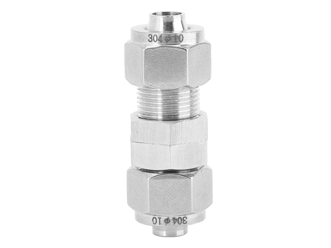 Conector Neumático De Mangueira De Ar Com Dois Toques De Aço Inoxidável 304 Para Máquinas Ф12 X 10