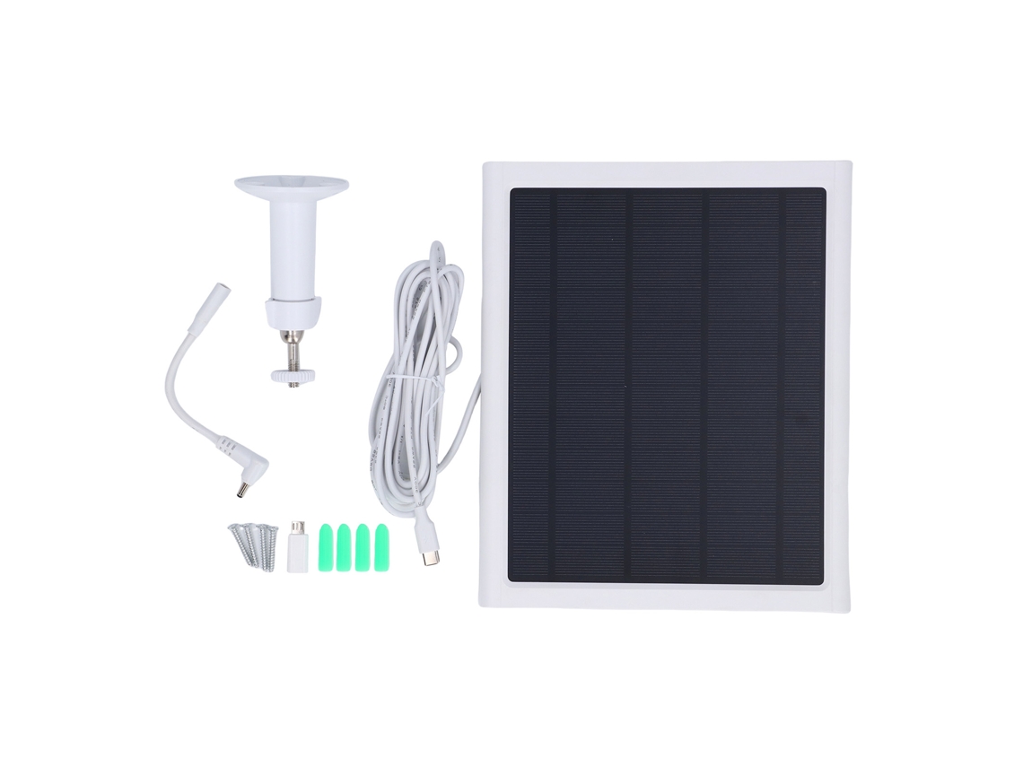 Carregador solar 6w para câmera Arlo IP66 à prova d'água com suporte ajustável 360 graus | S/MARCA