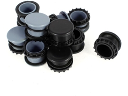 Conjunto de 12 Peças Tampas Plástico Pretas e Cinzas para Orifício Montagem 22 Mm Interruptor CHABERLU
