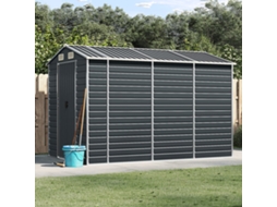 Vidaxl Abrigo De Jardim 191x300x198 Cm Aço Galvanizado Antracite