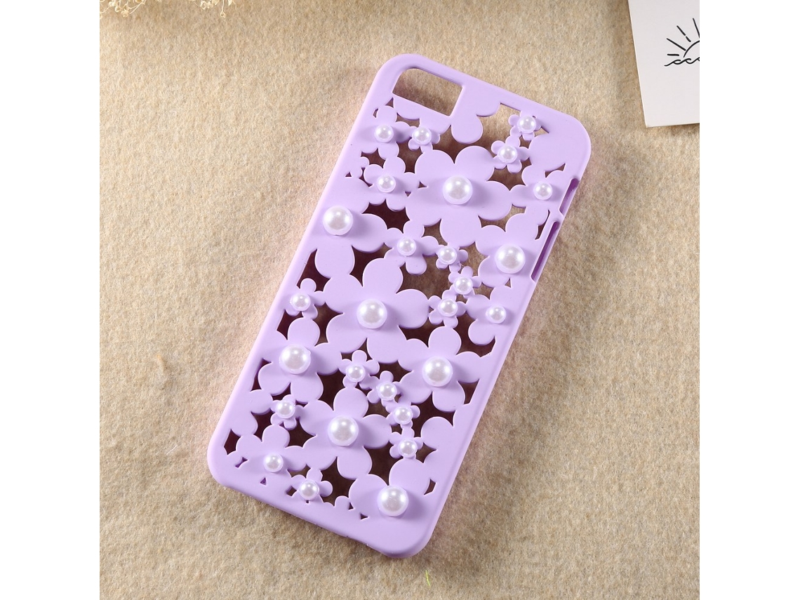Capa de Telefone LAXISCREED Flor de Pérola Furada