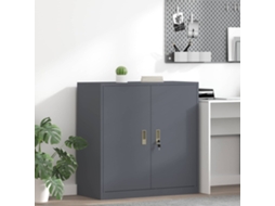 Vidaxl Armário De Arrumação Antracite 90 X 40 X 90 Cm Aço