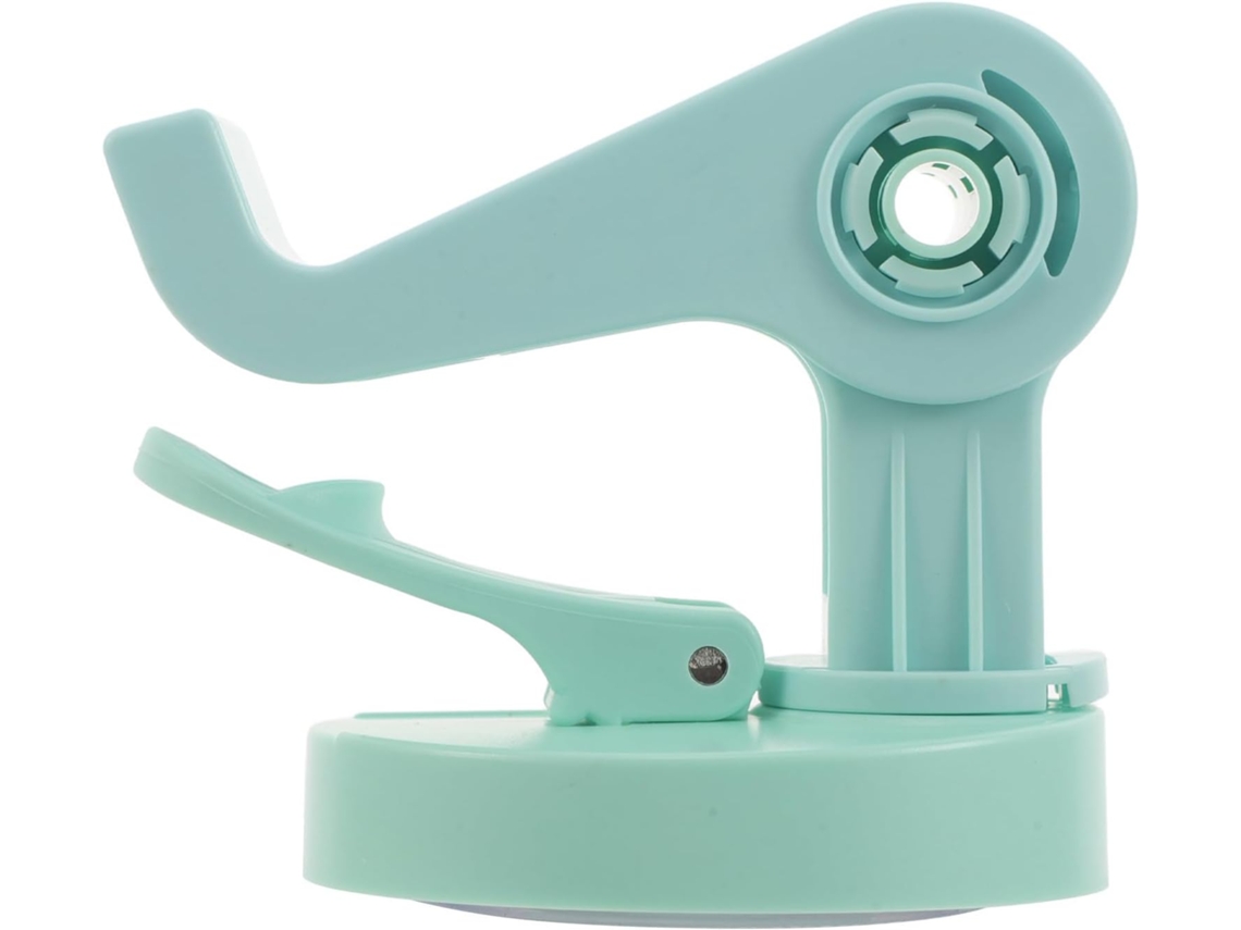 Dispensador de fita adesiva Ushobe com base de ventosa verde, suporte giratório 360° e ajustável para mesa escolar.
