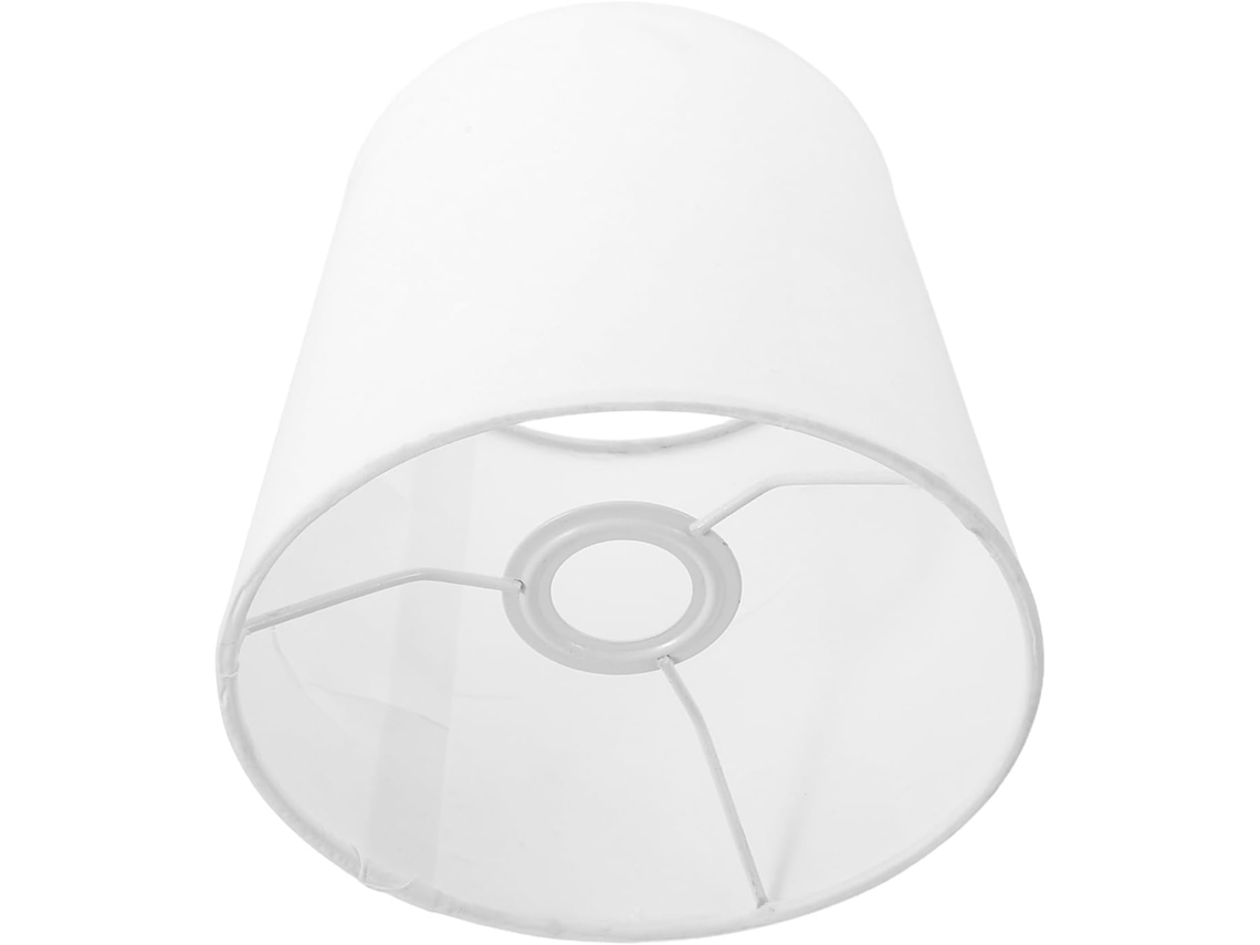 Luminária de Parede Cônica de Tecido Branco de 15 Cm para Lâmpada E14, Modelo Pequeno para Pendurar, Adequada para Quarto e SFUSHOS