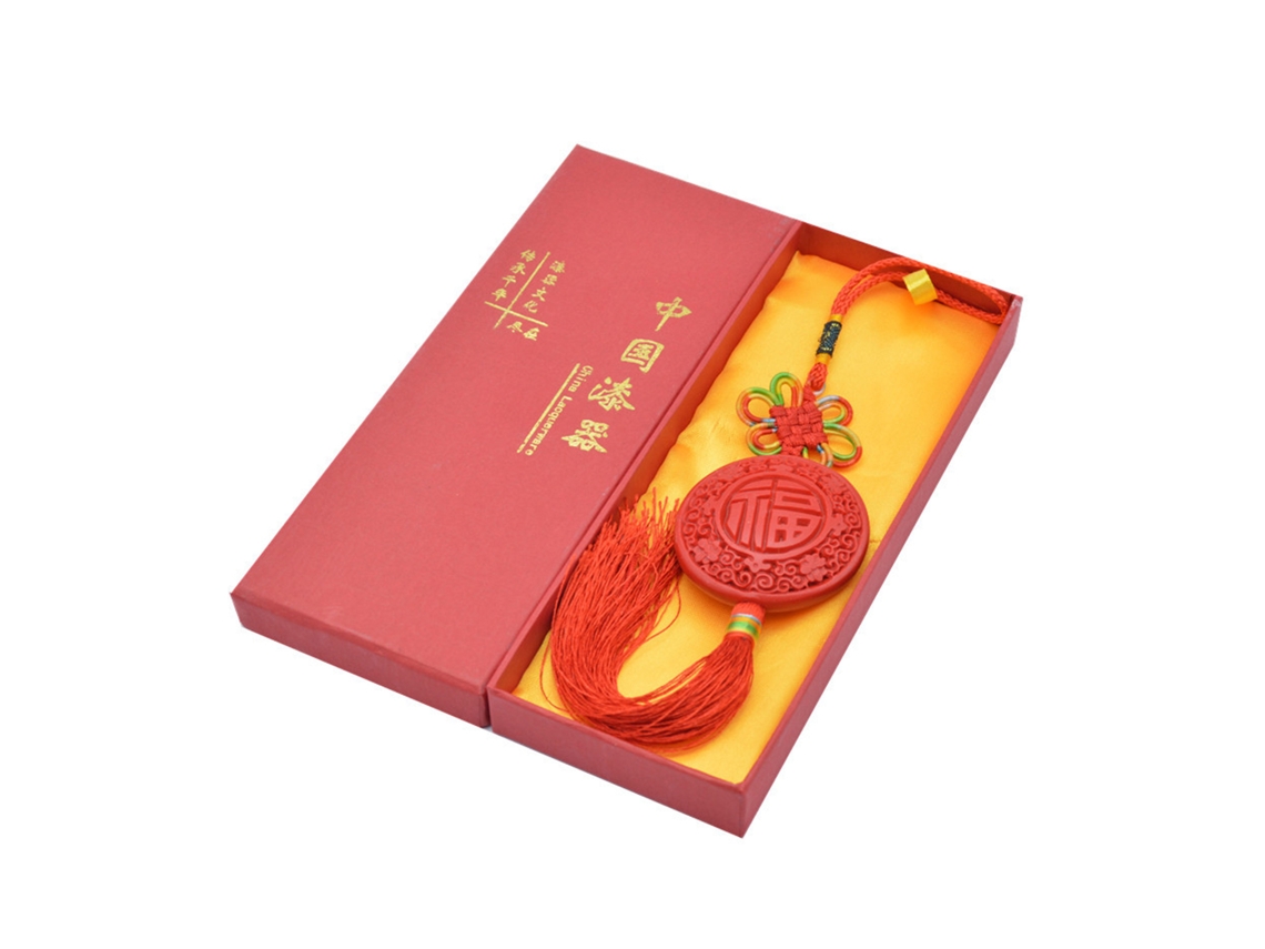 Ornamento de carimbo chinês red de sucesso, pequeno nó da sorte para decoração de Ano Novo LAXISCREED