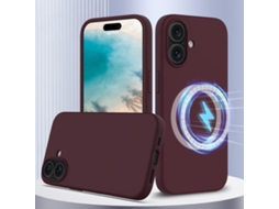 Capa De Silicone Com Magsafe Para Iphone 16 Plus - À Prova De Choque E Resistente A Quedas