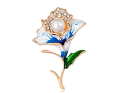 Broche Girassol Decoração Com Strass E Pérola Falsa