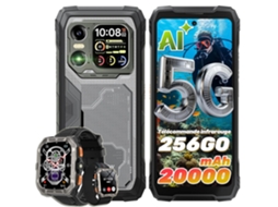 Smartphone 5G Blackview Xplore 1+W80pro (6,78'' - 36GB - 256GB - 20000 MHz - Preto)