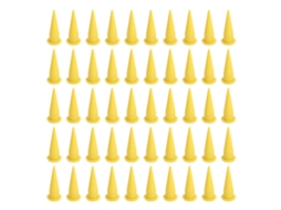50 Peças Bico Cone De Silicone De Plástico Pe Ponta Fina Reutilizável Para Selante E Cola