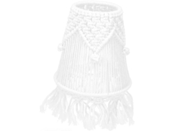 Abajur De Macramê Tecido À Mão Para Luminária De Teto, Ideal Para Decoração De Interiores.