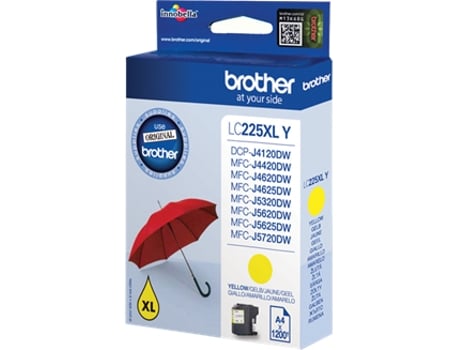 Tinteiro BROTHER LC225XL Amarelo (LC225XLYBP) — Amarelo | XL