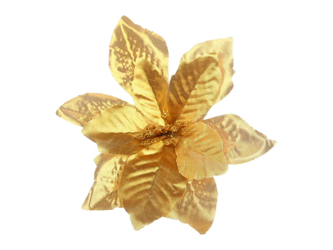 Laxiscreed Acessórios De Natal Para Árvore Com Flores Douradas E Enfeites Natalícios