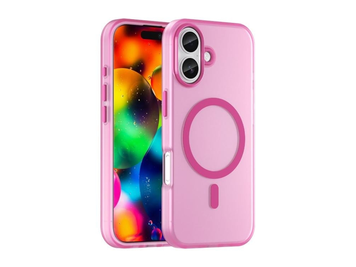 Capa Híbrida Translúcida Para Iphone 17 - Tpu E Pc Com Magsafe | Fosca - Rosa