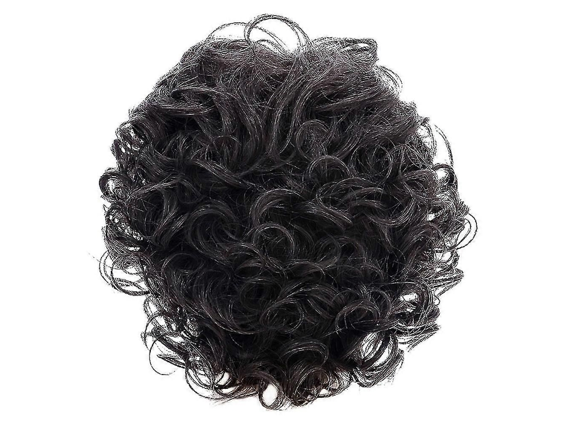 Peruca Feminina Curta e Volumosa, Moderna e Encaracolada, com Fibra Capilar Natural. TAISHENGDA