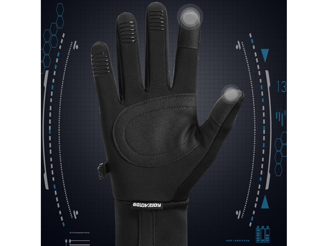 Xl Golovejoy Luvas Quentes Resistentes Vento Tela Sensível Toque Forradas Veludo Resistentes Desgaste Ciclismo Direção Corrida Caminhadas