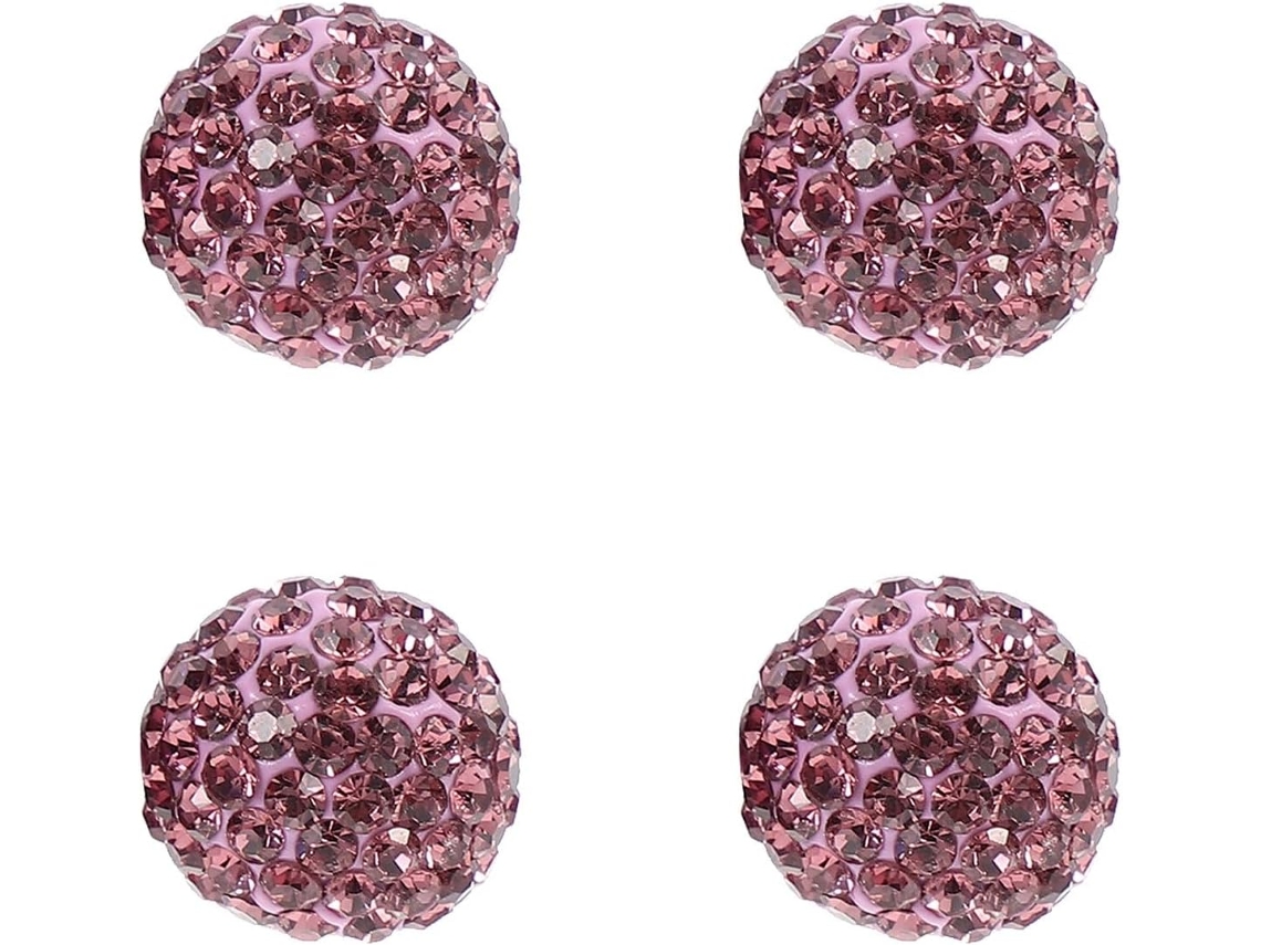 Tampas Universais De Cobre Para Válvulas De Pneus, Adornadas Com Strass Roxos.