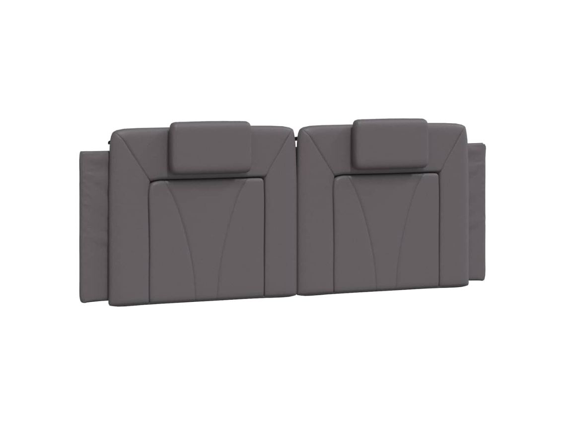 Almofada de Cabeça Cinzento Couro Artificial Viana MAISON EXCLUSIVE 140 cm