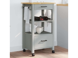 Vidaxl Carrinho De Cozinha Monza 48x40x88,5 Cm Madeira De Pinho Maciça