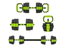 Jogo de Halteres Ajustáveis 25kg 6 em 1 como Kettlebell, barra, suporte para Flexões equipamento de Musculação para Academia em Casa BTFORUS