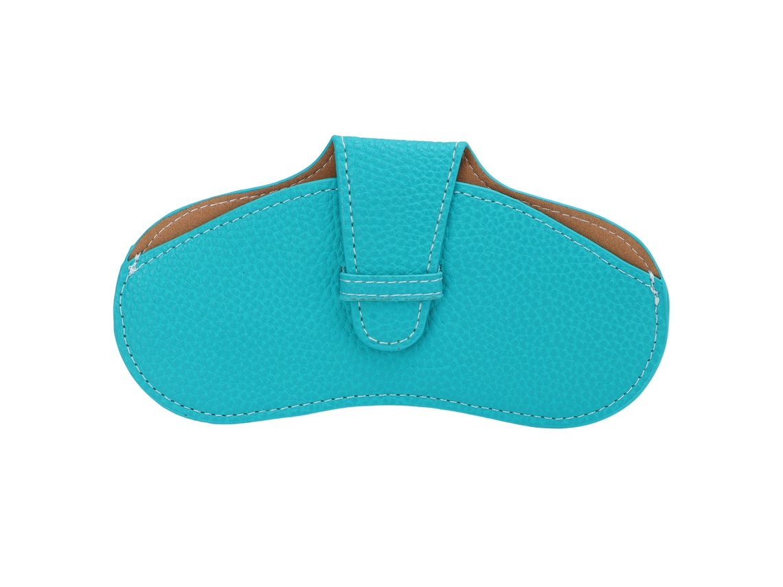 Estojo de Óculos de Couro PU portátil resistente ao desgaste para Óculos de Sol Azul S/MARCA