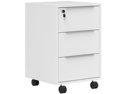 Arquivador Melamina de Madeira e Mdf Cor Branco 40x40x63,5 cm Homcom