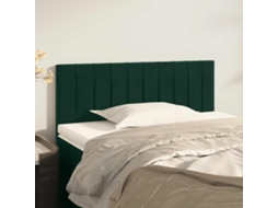 Vidaxl Cabeceira De Cama Veludo 80x5x78/88 Cm Verde-escuro