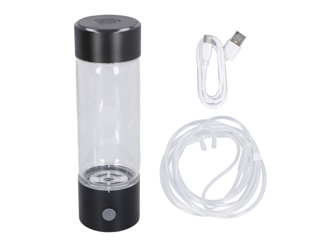 Generador De Água Rica Em Hidrogênio Portátil 410ml Com Mangueira Nasal 1200-1400ppb