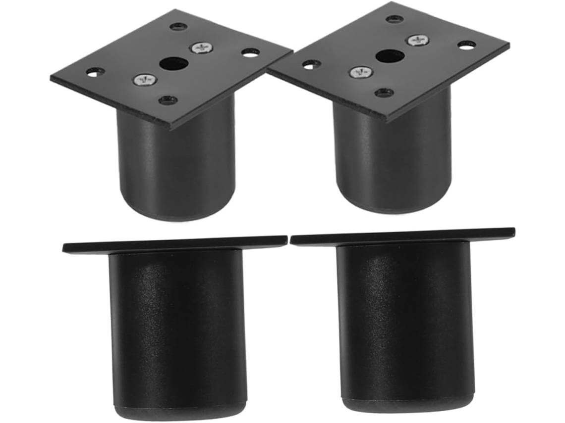 Popetpop Conjunto De 4 Pés Niveladores Ajustáveis Para Móveis, Sofá E Armário, Em Liga Metálica