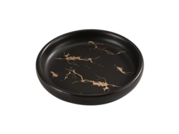2026 plato de Jabón de Cerámica para Baño o Cocina, Diseño de Lujo Ligero, Color Negro, 11cm