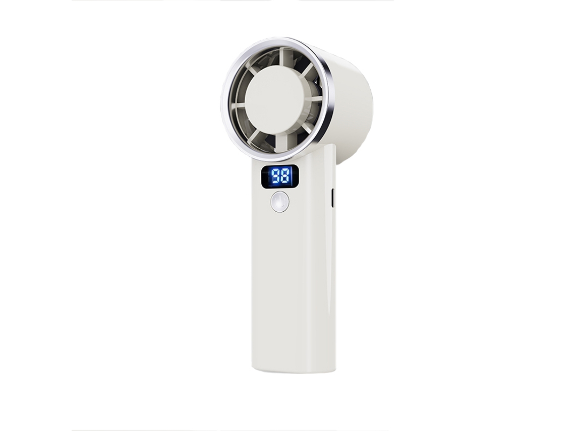 Ventilador Portátil Verde Menta: Resfriamento Portátil Com Bateria De Longa Duração, Branco