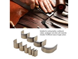 10 Peças Moldes De Corte De Couro Diy Ferramenta Manual De Punção Semi-circular 5‑50mm