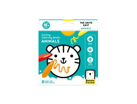 Livro Long Coloring Books The Write Grip Animals 18 Meses De Desconocido (espanhol)