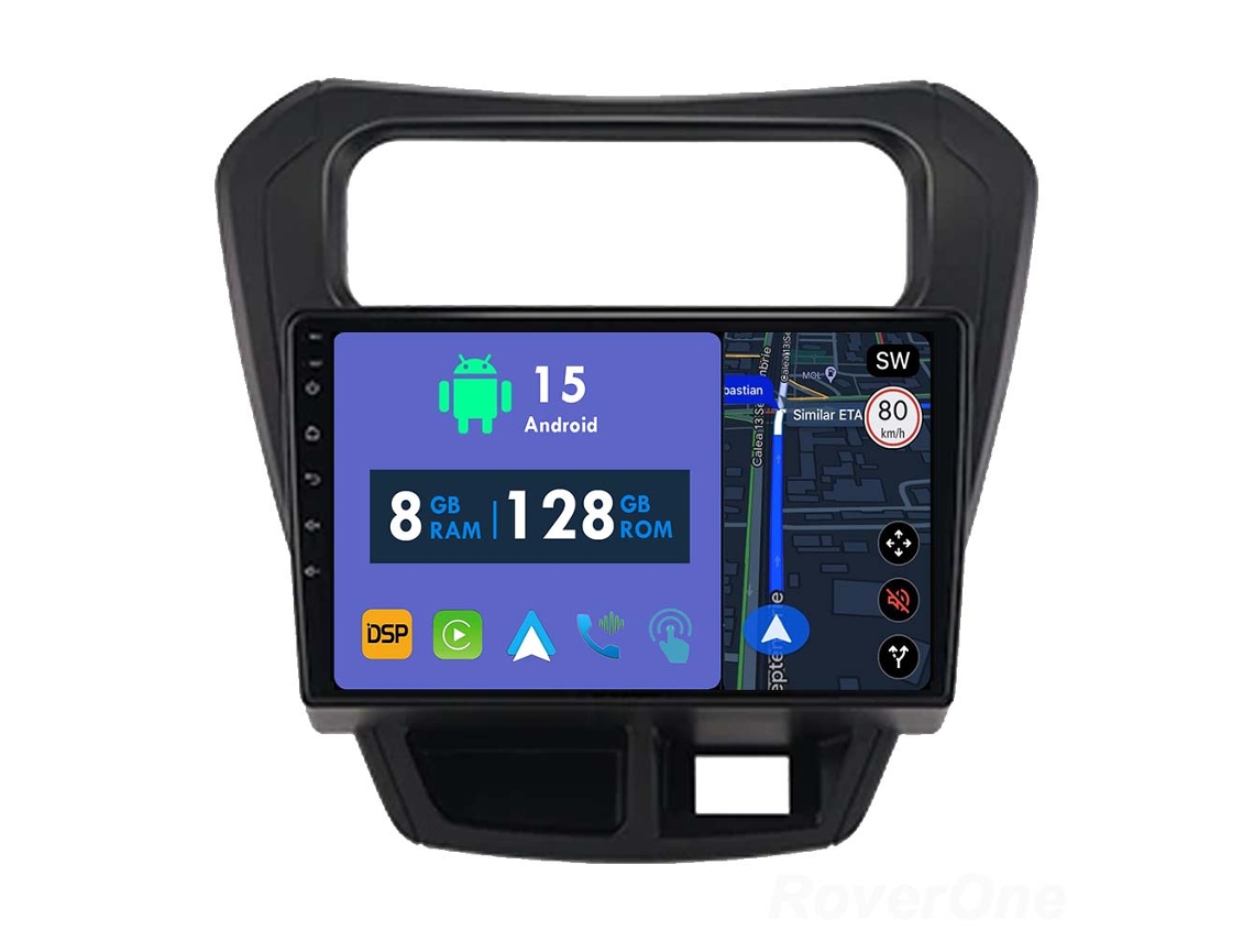 Auto Rádio Carro Bluetooth Autoradio 8GB RAM 128G ROM CarPlay Navegação GPS Ecrã Táctil RoverOne para Suzuki Alto 800 2014  