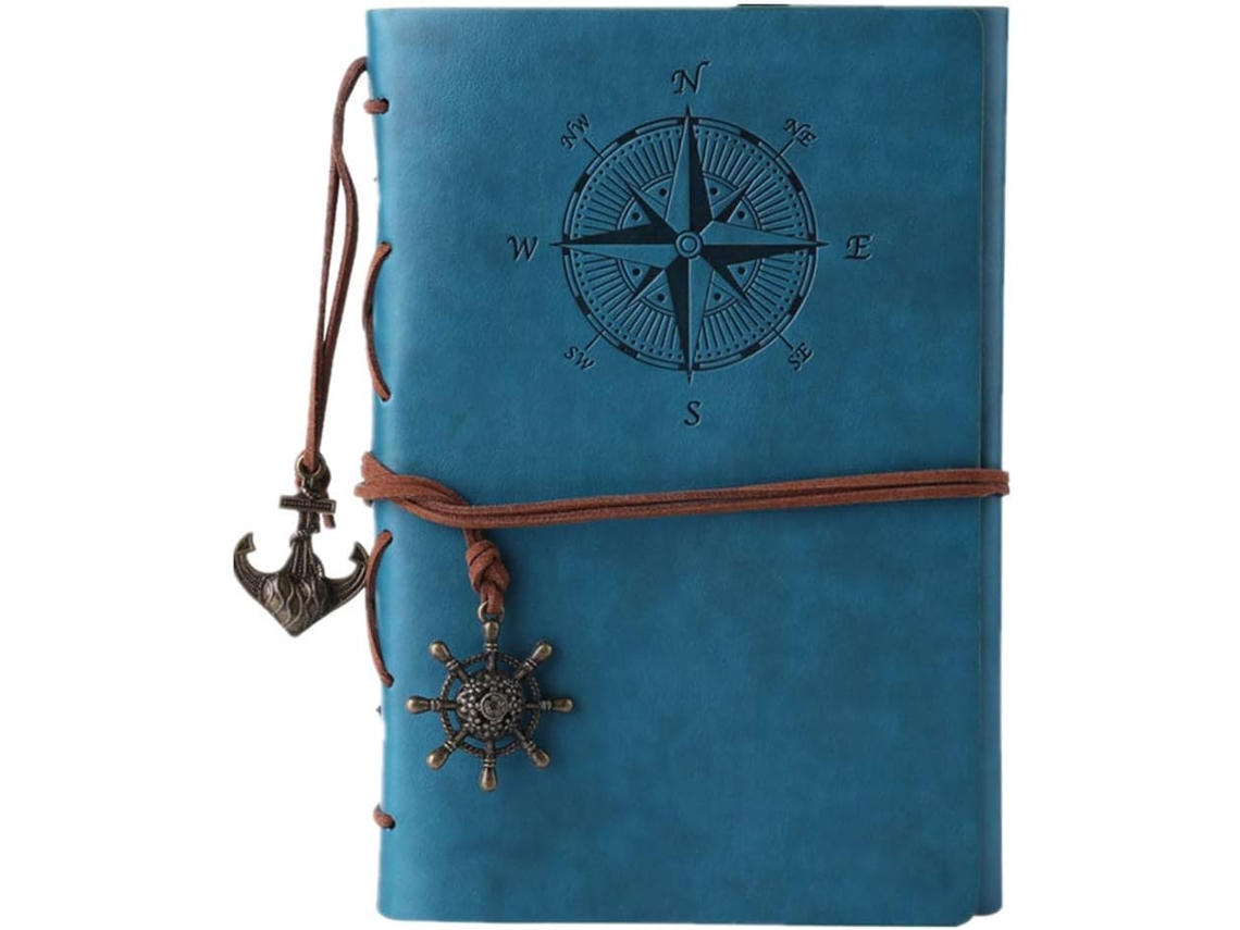 Diário/ Caderno de Couro com Páginas em Branco BRILVIBERA