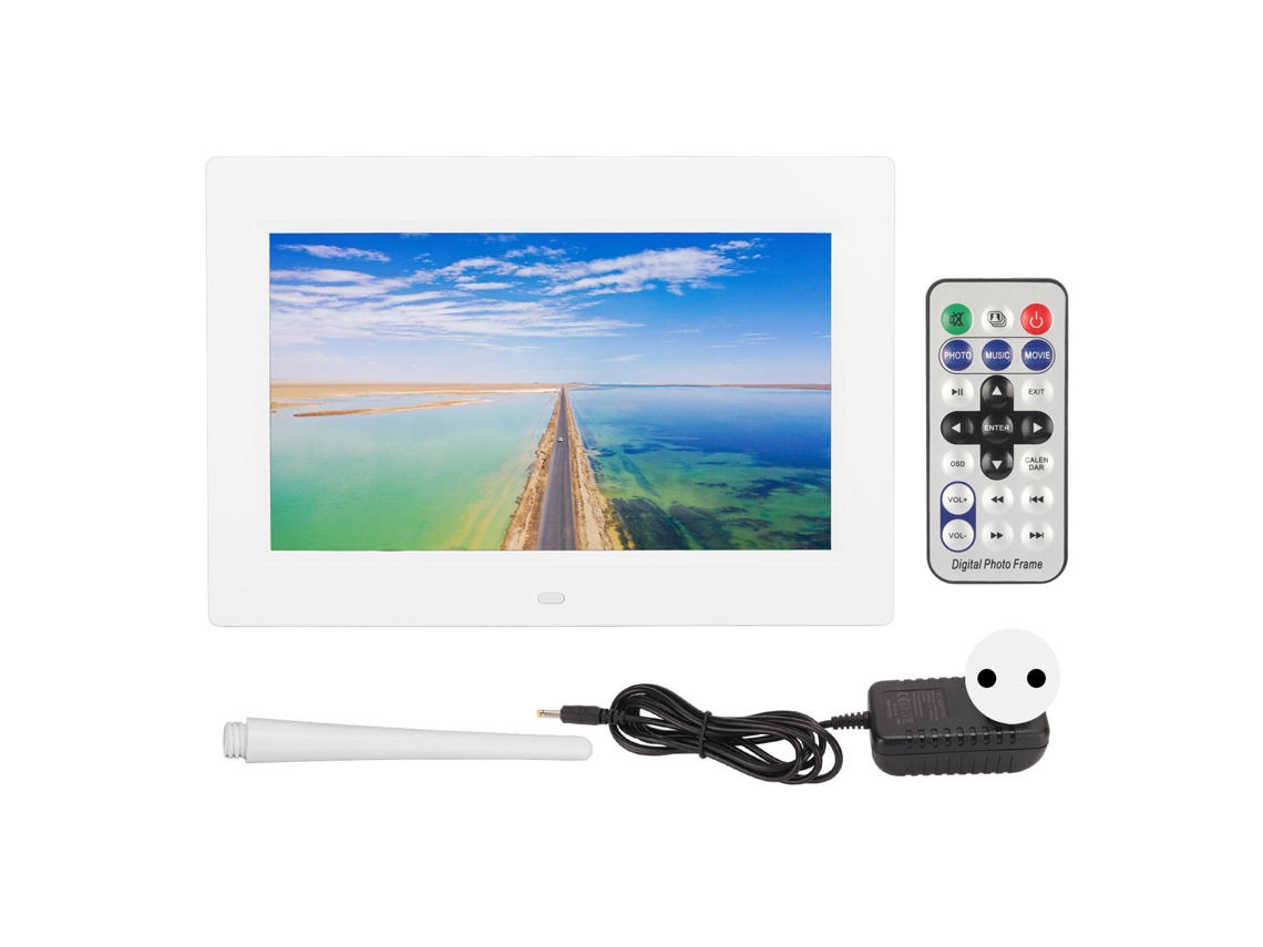 quadro Fotográfico Digital 10 Polegadas Hd 1024x600 com Controle Remoto e Reprodução Múltipla